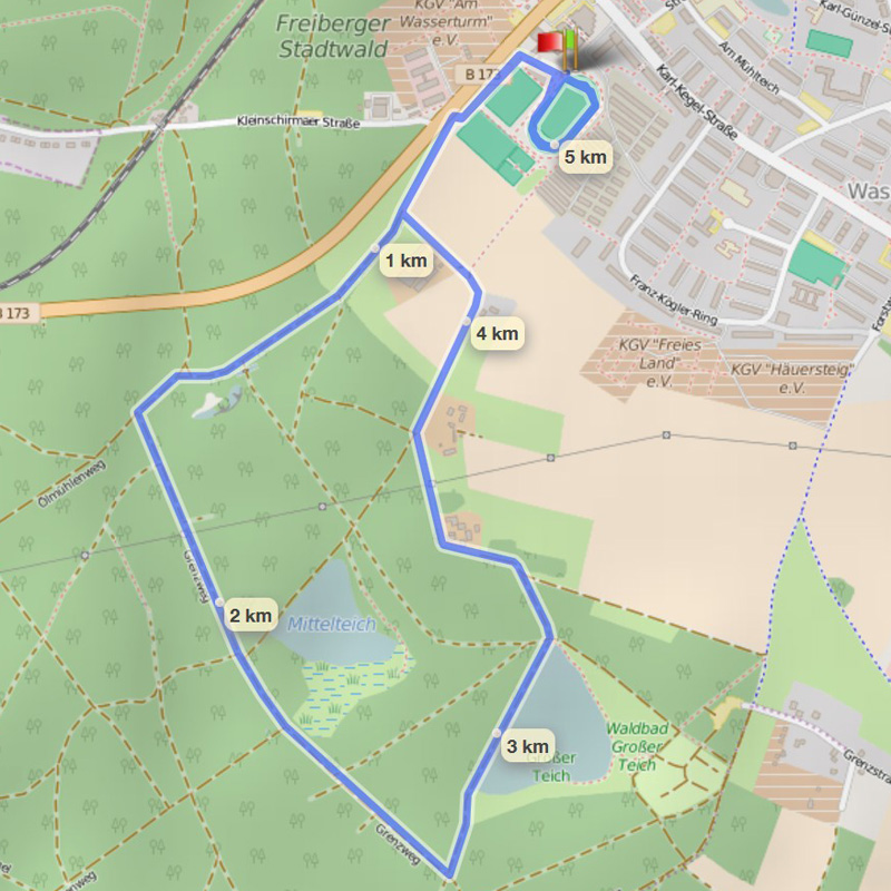 5km-Strecke Herbstlauf 2016 5km-Strecke Herbstlauf 2016