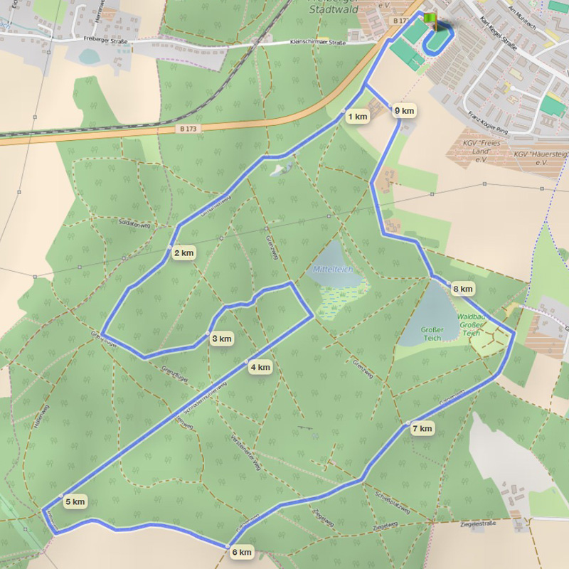 10km-Strecke Herbstlauf 2016 10km-Strecke Herbstlauf 2016